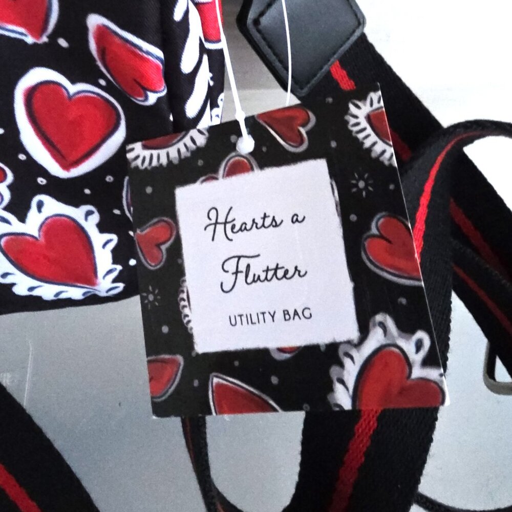 NWT Love Brighton Hearts and Flutter Utility Crossbody bag - Picture 5 of 15